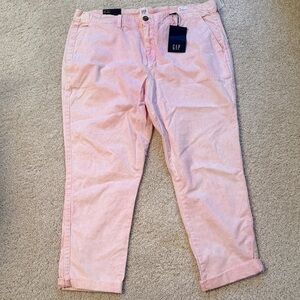 GAP Women's Pink Chinos- Rolled cuff
